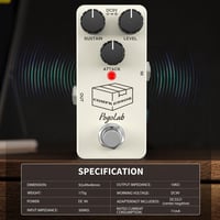 POGOLAB Kompresszor Gitárpedál - Analóg Effekt Sustain-Attack-Level Szabályzókkal, True Bypass, Könnyű Alumínium Ház, Blues-Rock-Pop Stíluso 3