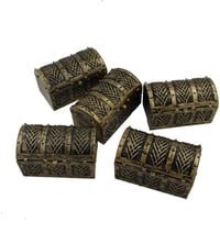 POHOVE 10 db Mini Kalóz Kincsesláda Antik Ékszertartó Tárolo Szett 8x5cm 7
