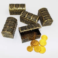 POHOVE 10 db Mini Kalóz Kincsesláda Antik Ékszertartó Tárolo Szett 8x5cm 3