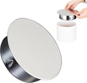 POHOVE Krycia platňa na komín pre rúry s priemerom 120-130 mm - Nerezový kryt komína pre nástenné otvory, hĺbka 45 mm