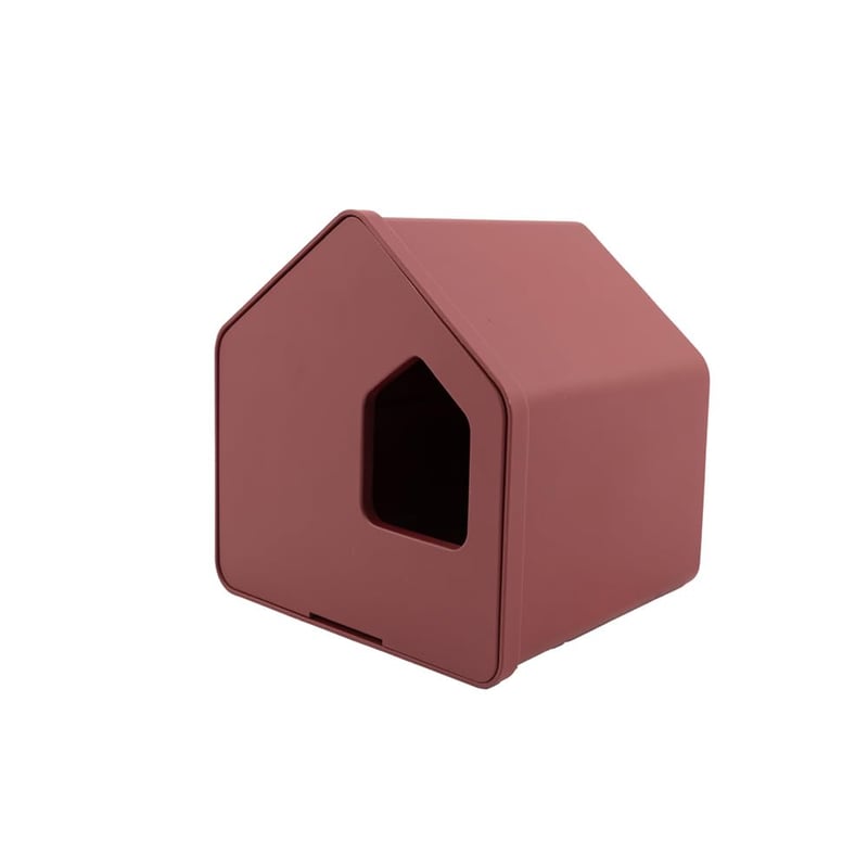 Point-Virgule Vintage Bordó Madárház - 34 mm-es Nyílással - 16x13x16 cm - Kerti Dekoratív Fészkelő
