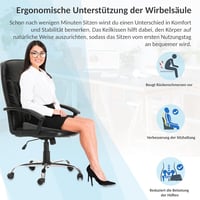 Pernă ortopedică cu pană POKAR - pernă ergonomică pentru șezut - gri - 38x38 cm 4
