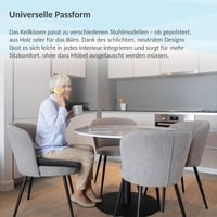 Pernă ortopedică cu pană POKAR - pernă ergonomică pentru șezut - gri - 38x38 cm 7
