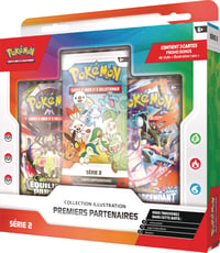 Kolekcia Pokémon First Partner Illustration 2. séria – 3 promo karty, 2 boostre a 1 hárok nálepiek, viacfarebné zberateľské balenie 3