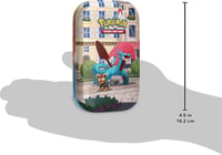 Pokémon zberateľská kartová hra Mini Tin Box Illumina City Salamence a Litleo – 2 balíčky booster, 1 pohľadnica a 1 hárok nálepiek 3