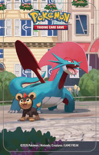 Pokémon zberateľská kartová hra Mini Tin Box Illumina City Salamence a Litleo – 2 balíčky booster, 1 pohľadnica a 1 hárok nálepiek 6