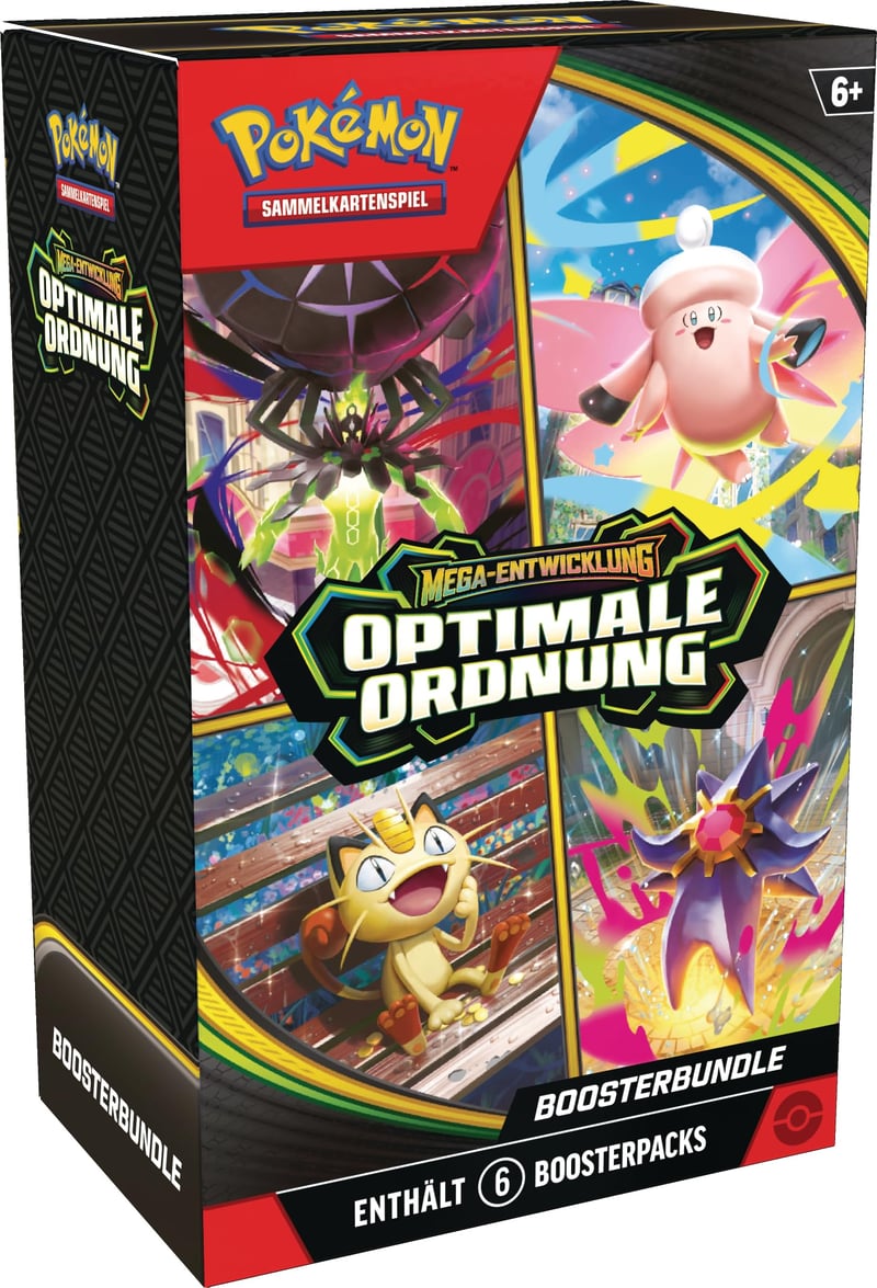 Pokémon Zberateľská kartová hra: Booster balíček Mega Evolution – Optimálny rad (6 booster balíčkov)