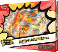 Pokémon zberateľská kartová hra: Kolekcia Mega vývoja – Vznešení hrdinovia: Mega-Emboar-ex (1 holografická promo karta, 1 obrovská pohyblivá karta a 4 3