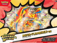 Pokémon zberateľská kartová hra: Kolekcia Mega vývoja – Vznešení hrdinovia: Mega-Emboar-ex (1 holografická promo karta, 1 obrovská pohyblivá karta a 4 2