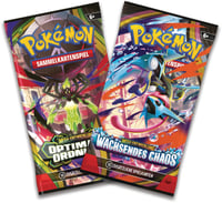 Pokémon kartová hra Mini Tin Box Illumina City: Flambirex a Iscalar – 2 booster balíčky, 1 pohľadnica a 1 hárok nálepiek 7
