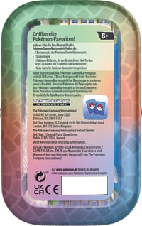 Pokémon kartová hra Mini Tin Box Illumina City: Flambirex a Iscalar – 2 booster balíčky, 1 pohľadnica a 1 hárok nálepiek 4