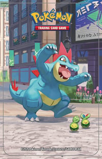 Pokémon zberateľská kartová hra Mini Tin Box Illumina City: Feraligatr a Budew – 2 balíčky, 1 pohľadnica a 1 hárok nálepiek 6