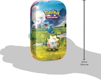 Pokémon Kartová hra Mini Tin Box Mega Evolúcia – Vznešení hrdinovia: Togepi a Totodile – 1 hárok nálepiek, 1 pohľadnica, 2 posilňovacie balíčky (boostery) 7
