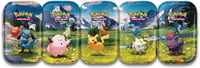 Pokémon Kartová hra Mini Tin Box Mega Evolúcia – Vznešení hrdinovia: Togepi a Totodile – 1 hárok nálepiek, 1 pohľadnica, 2 posilňovacie balíčky (boostery) 8