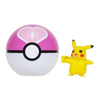 Pokémon PKW3638 Clip 'n' Go Poké Ball – Sada Pikachu a Sympaball, oficiálna Pokéball s 5 cm figúrkou 1
