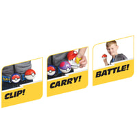 Pokémon PKW4171 Pikachu Clip 'N' Go súprava s bandalírom – bojová figúrka Pikachu, Pokéball, Turboball, popruh a bandalír, oficiálna súprava, 5 3