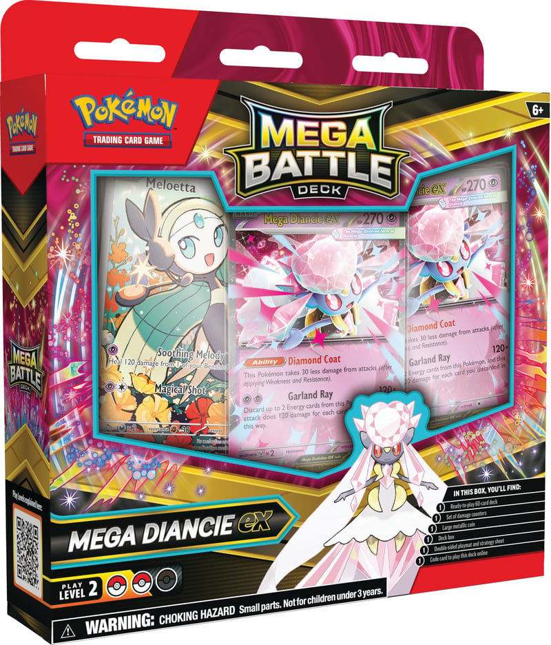 Pokémon TCG: Mega Battle Deck – Balíček kariet Mega Diancie ex (60-kartový, herný balíček pripravený na hru)