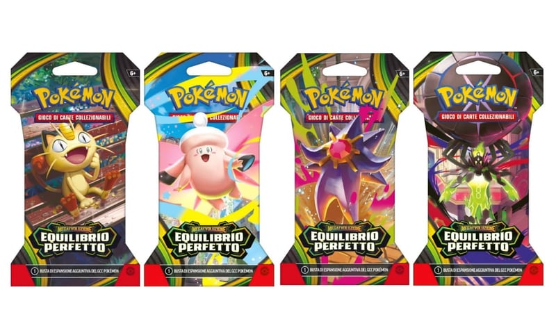 Pokémon Perfect Balance TCG balíček kariet – 1 Booster balíček so špeciálnou kartou – 10 kariet – v taliančine – náhodný motív balenia