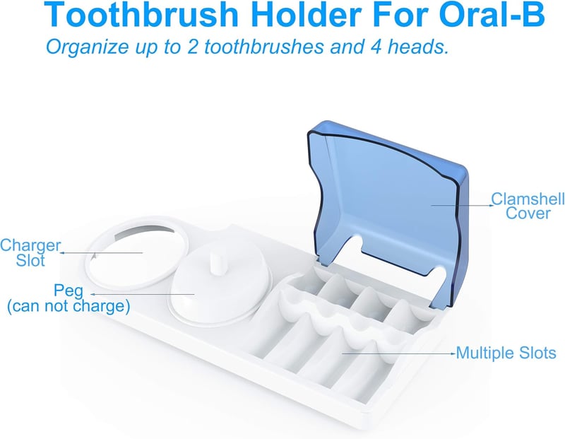 Poketech Elektromos Fogkefe Tartó Oral-B Kompatibilis 4 Fejhez Töltővel
