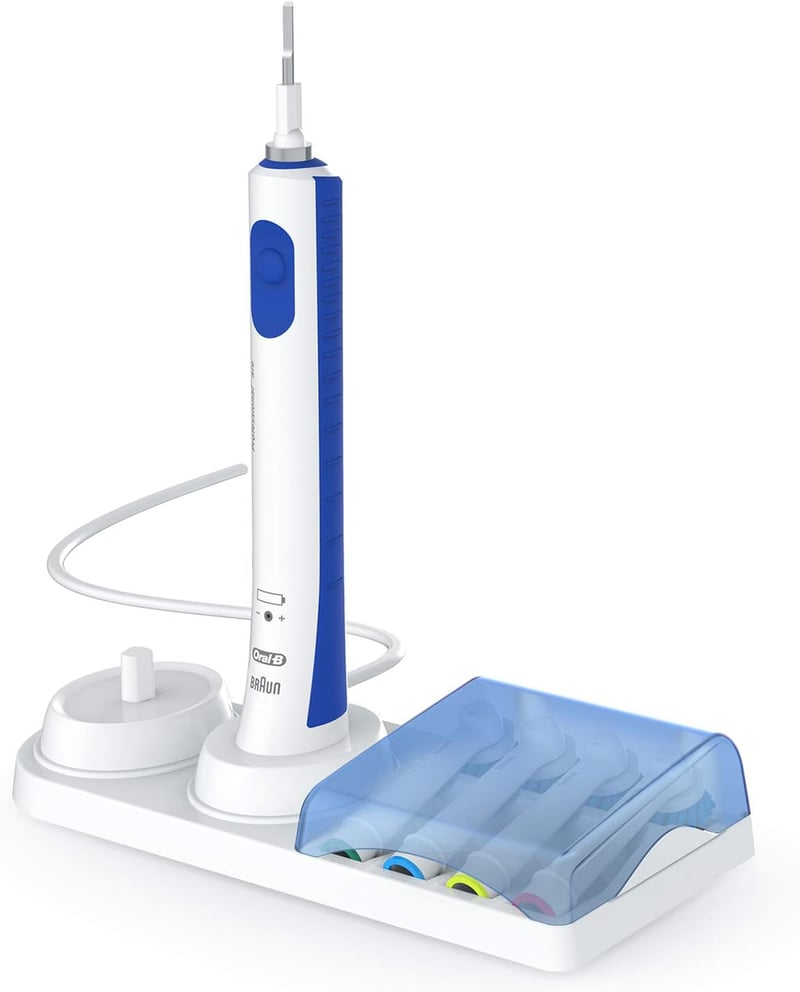 Poketech Elektromos Fogkefe Tartó Oral-B Kompatibilis 4 Fejhez Töltővel