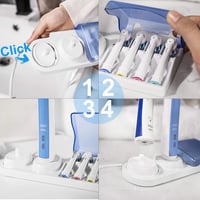 Poketech Elektromos Fogkefe Tartó Oral-B Kompatibilis 4 Fejhez Töltővel 4