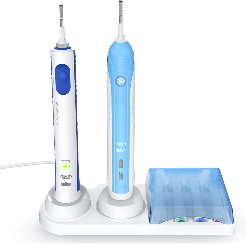 Poketech Elektromos Fogkefe Tartó Oral-B Kompatibilis 4 Fejhez Töltővel