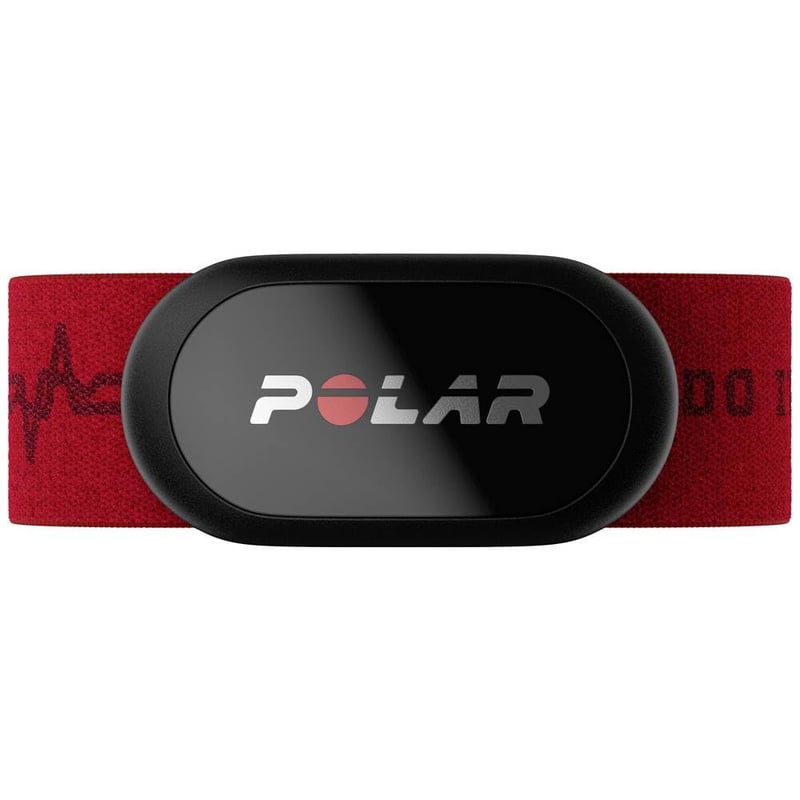 Hrudný pás na meranie srdcového tepu Polar H10 – ANT + Bluetooth, vodotesný snímač tepovej frekvencie pre mužov a ženy – M-XXL, červený text