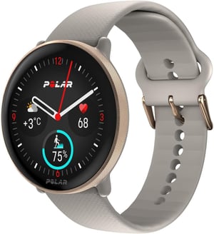 Polar Ignite 3 GPS Fitness Smartwatch AMOLED Kijelzővel és Alvásanalízissel - S L, Greige/Gold, Ignite 3