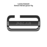 Cataramă de schimb pentru Polar Loop - Închizătoare de rezervă pentru brățară fitness - Fixare sigură și reglabilă - Montare ușoară - Design durabil - Negru 2