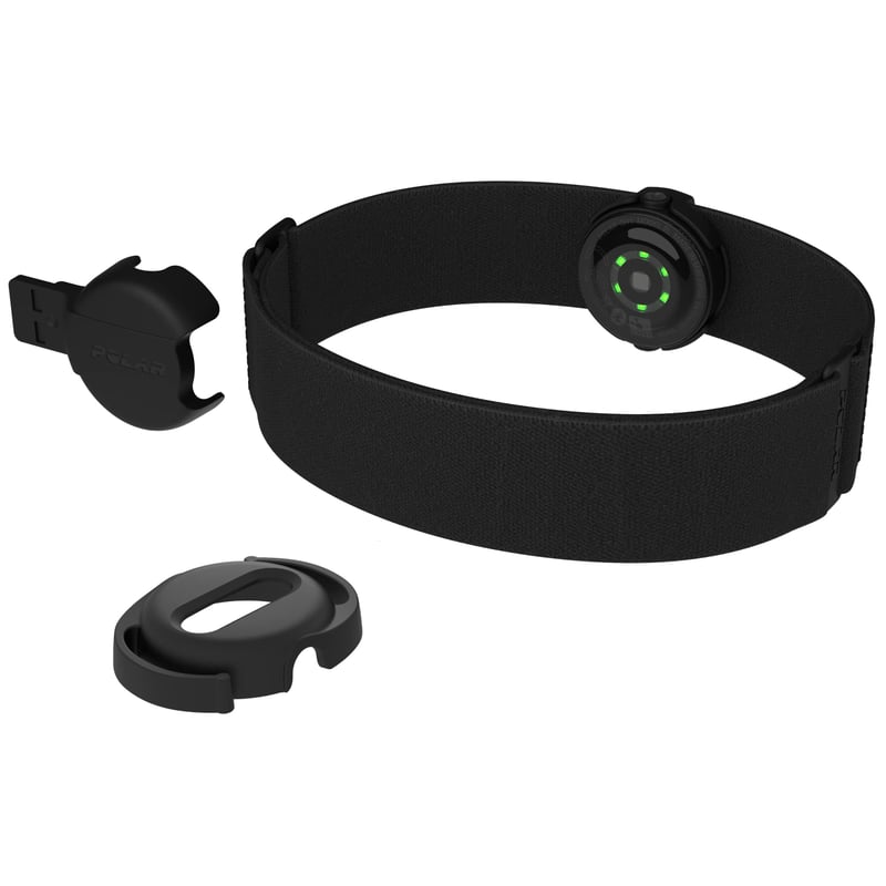 Vodotesný optický snímač tepovej frekvencie Polar OH1+ s klipom na plavecké okuliare a remienkom na ruku – Bluetooth ANT+ monitor srdcového tepu, čierny
