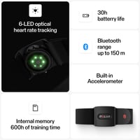 Polar Verity Sense optički senzor za mjerenje pulsa Bluetooth i ANT+ | Način rada za plivanje, interna memorija, kompatibilan s Peloton i Zwift, veličina: S-L 5