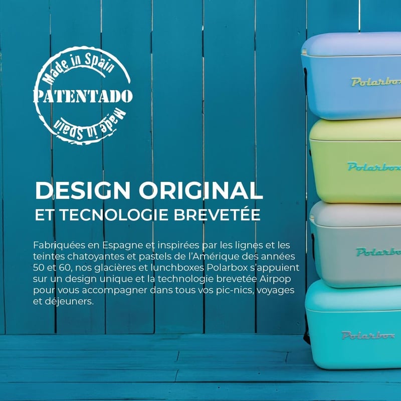Polarbox Lunch Box 6L zöld hűtődoboz kék részletekkel