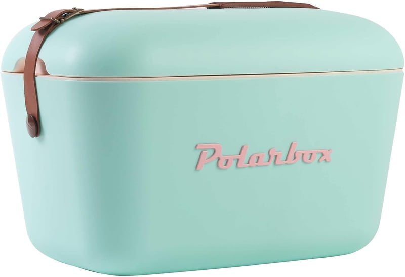 Polarbox Vintage hordozható hűtőbox - klasszikus zöld/fekete - 12 L