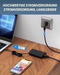 Polerty 65W USB-C Laptop Töltő Dell Latitude 5520 5420 XPS 13 Chromebook Kompatibilis - Gyorstöltő Adapter Túlfeszültség Védelemmel 6