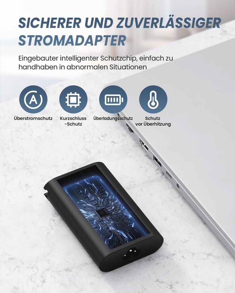 Polerty 65W USB-C Laptop Töltő Dell Latitude 5520 5420 XPS 13 Chromebook Kompatibilis - Gyorstöltő Adapter Túlfeszültség Védelemmel