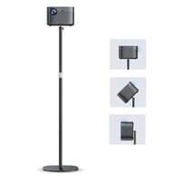 POLESTO Kovový stojan pre projektor 50-125 cm, 360° otočný, ťažká kovová základňa, nosnosť 5 kg, kompatibilný s projektormi, kamerami a mobilmi 1
