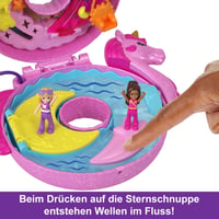 Polly Pocket HKV34 hracia súprava s jednorožcom a plťou, 12 doplnkov, vodná hra a 2 figúrky meniace farbu 3