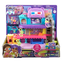 Polly Pocket Pollyville Drive-In Kino set za igru HPV39 - 2 lutke, 1 autić, 11 dodataka, 3 razine, dizalo, platno, kiosk, od 4 godine nadalje 6