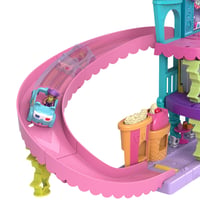Polly Pocket Pollyville Drive-In Kino set za igru HPV39 - 2 lutke, 1 autić, 11 dodataka, 3 razine, dizalo, platno, kiosk, od 4 godine nadalje 2
