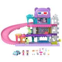Polly Pocket Pollyville Drive-In Kino set za igru HPV39 - 2 lutke, 1 autić, 11 dodataka, 3 razine, dizalo, platno, kiosk, od 4 godine nadalje 1