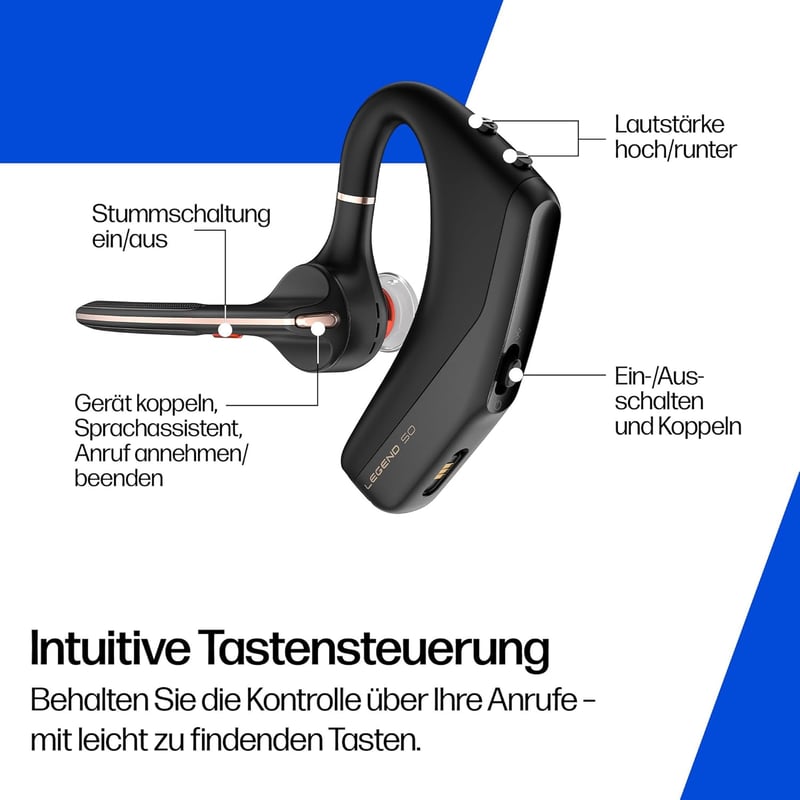 Poly Voyager Legend 50 Bluetooth Headset zajszűrés, 10 órás akkumulátor, fekete - standard