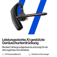 Bluetooth headset Poly Voyager Legend 50-M UC – NoiseBlockAI, WindSmart, inteligentný senzor, 10-hodinová výdrž batérie, potlačenie hluku, nabíjacie puzdro, čierny 5