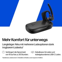 Bluetooth headset Poly Voyager Legend 50-M UC – NoiseBlockAI, WindSmart, inteligentný senzor, 10-hodinová výdrž batérie, potlačenie hluku, nabíjacie puzdro, čierny 7