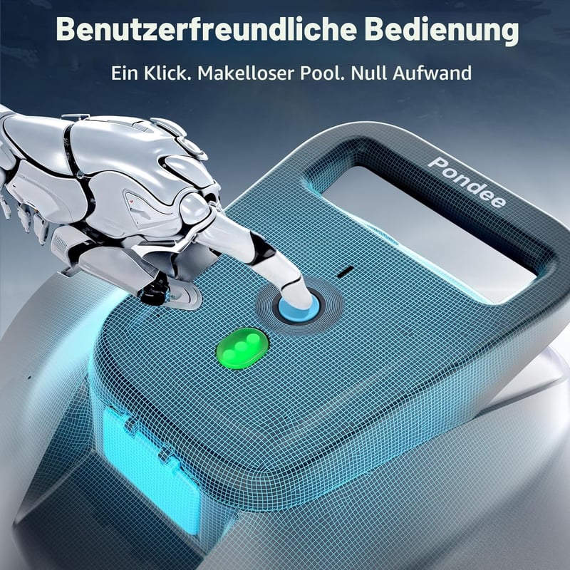 Pondee X1 Medence Robot, Akkumulátoros Porszívó 120 Perc Üzemidővel, Önparkoló Funkció