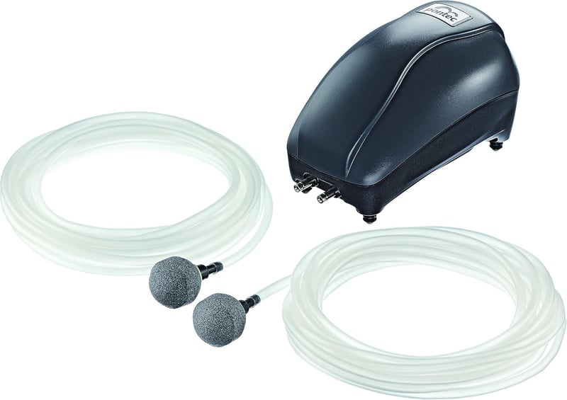 Pontec PondoAir Set 200 set za prozračivanje jezerca – opskrba kisikom za jezerca, maks. 2000 l, crni