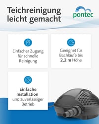 Pontec PondoMax Eco 3500 energiatakarékos szűrő és vízfolyás szivattyú - 3500, Single 6