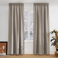 PONY DANCE Extra hosszú sötétítő függöny szett 2db 260x140cm fekete-homok 1