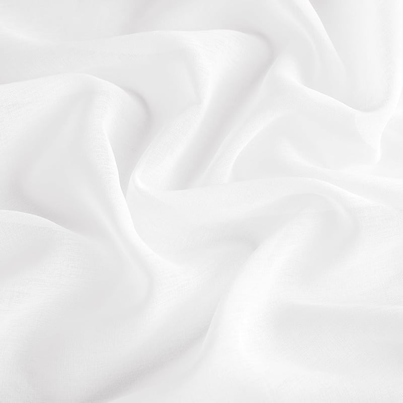 PONY DANCE Fehér Voile Függöny Szett 2db 137x140cm Konyhához Nappalihoz - H137 x B140 cm (2er Pack), 2, White