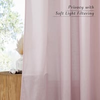 PONY DANCE Gyerekszobai Függöny Lenvászon Hatással 2db 245x140cm Rózsaszín - H245 x B140 cm (2er Pack), 2, Antique Pink 6