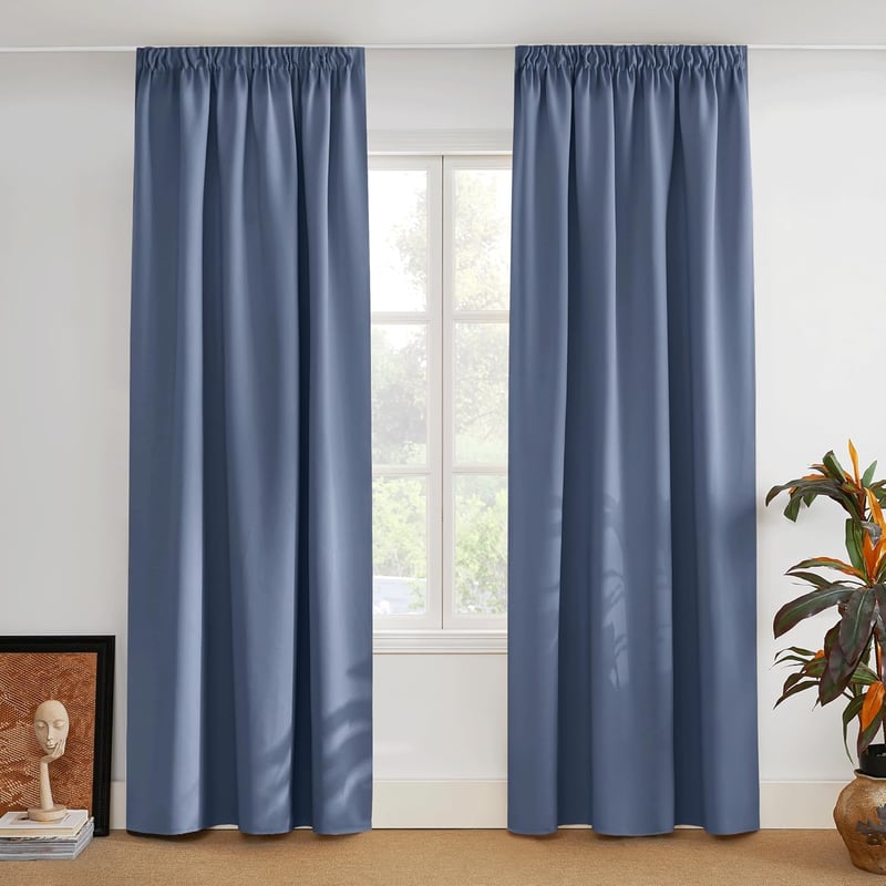 PONY DANCE Sötétítő Függöny Szett 2db 245x140cm Haze Blue Hőszigeteléssel